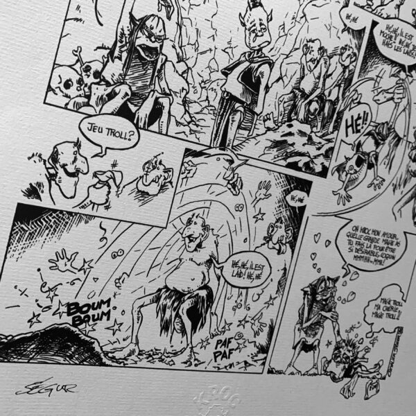 Kroc le bô, planche numérotée signée